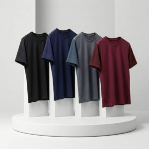 Men’s Basic Round Neck T-Shirt Combo – Pack of 4