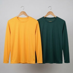 Men’s Solid Round Neck Full Sleeve T-Shirt – Pack of 2