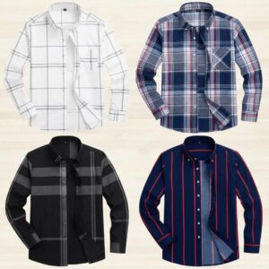 Pack of 4 Check Shirts