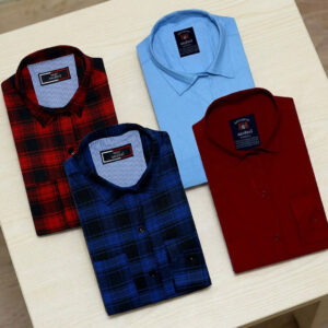 Combo of 4 Casual Shirts for Men (Multicolor)