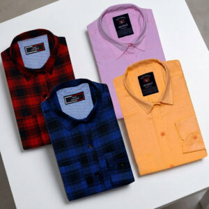 Combo of 4 Casual Shirts for Men (Multicolor)