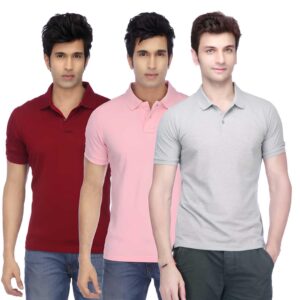 Men’s Poly-Cotton Polo T-Shirt Pack (3 Colors)