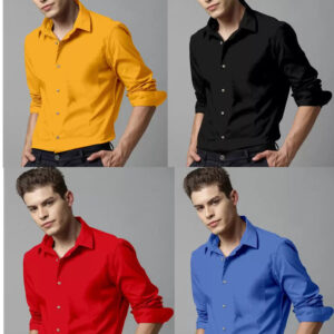 Stylish 4-Shirt Combo for Men – Multicolor Casuals