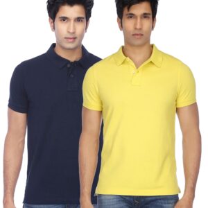 Men’s Cotton Blend Half Sleeve Polo T-Shirt Pack of 2