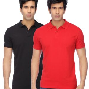 Ketex Cotton Blend Half Sleeves Polo Tshirt (Pack of 2)