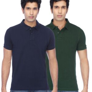 Ketex Cotton Blend Half Sleeves Polo Tshirt (Pack of 2)