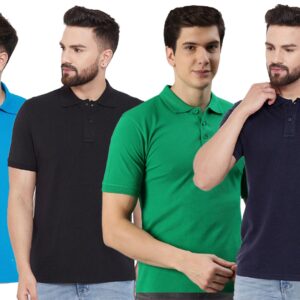 Ketex Cotton Blend Half Sleeves Polo Tshirt (Pack of 4)