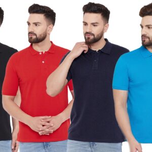 Ketex Cotton Blend Half Sleeves Polo Tshirt (Pack of 4)
