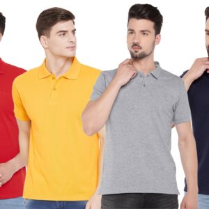 Ketex Cotton Blend Half Sleeves Polo Tshirt (Pack of 4)