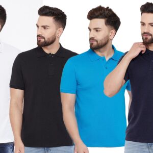 Ketex Cotton Blend Half Sleeves Polo Tshirt (Pack of 4)