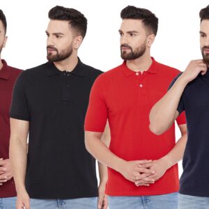 Ketex Cotton Blend Half Sleeves Polo Tshirt (Pack of 4)