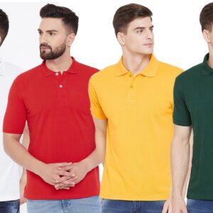 Ketex Cotton Blend Half Sleeves Polo Tshirt (Pack of 4)