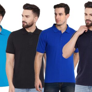 Ketex Cotton Blend Half Sleeves Polo Tshirt (Pack of 4)