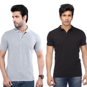 Pack of 2 Ketex Cotton Blend Half Sleeves Polo T-Shirts