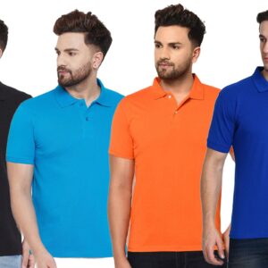 Ketex Cotton Blend Half Sleeves Polo Tshirt (Pack of 4)
