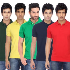 Ketex Cotton Blend Half Sleeves Polo Tshirt (Pack of 5)