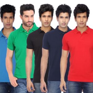 Ketex Cotton Blend Half Sleeves Polo Tshirt (Pack of 5)