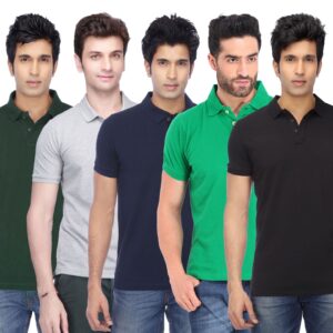 Ketex Cotton Blend Half Sleeves Polo Tshirt (Pack of 5)