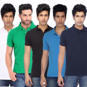 Ketex Cotton Blend Half Sleeves Polo Tshirt (Pack of 5)