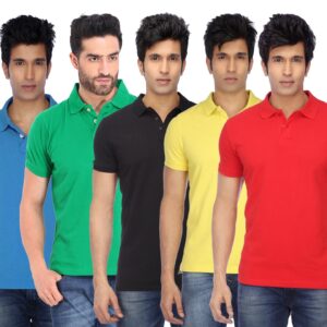 Ketex Cotton Blend Half Sleeves Polo Tshirt (Pack of 5)