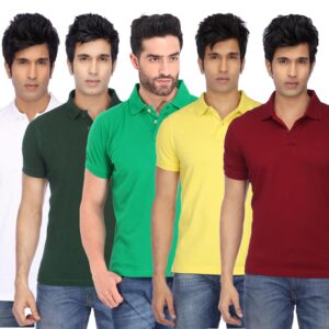 Ketex Cotton Blend Half Sleeves Polo Tshirt (Pack of 5)