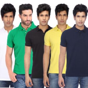 Ketex Cotton Blend Half Sleeves Polo Tshirt (Pack of 5)