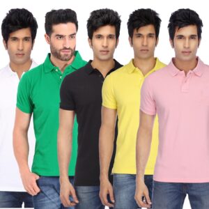 Ketex Cotton Blend Half Sleeves Polo Tshirt (Pack of 5)
