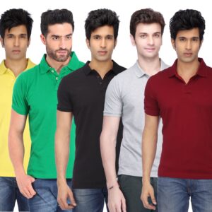 Ketex Cotton Blend Half Sleeves Polo Tshirt (Pack of 5)