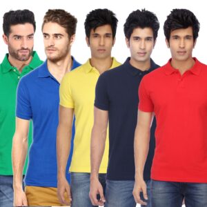 Ketex Cotton Blend Half Sleeves Polo Tshirt (Pack of 5)