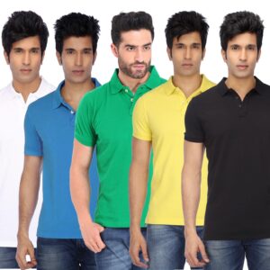Ketex Cotton Blend Half Sleeves Polo Tshirt (Pack of 5)