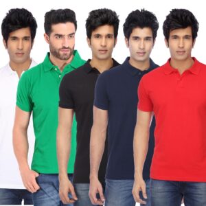 Ketex Cotton Blend Half Sleeves Polo Tshirt (Pack of 5)