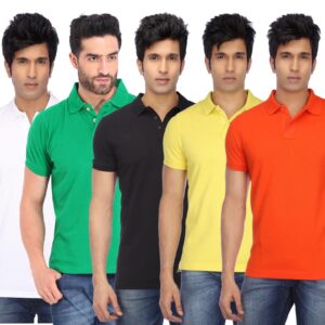 Ketex Cotton Blend Half Sleeves Polo Tshirt (Pack of 5)