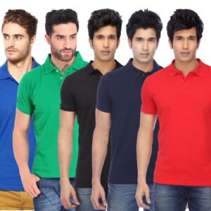 Ketex Cotton Blend Half Sleeves Polo Tshirt (Pack of 5)