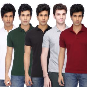 Ketex Cotton Blend Half Sleeves Polo Tshirt (Pack of 5)