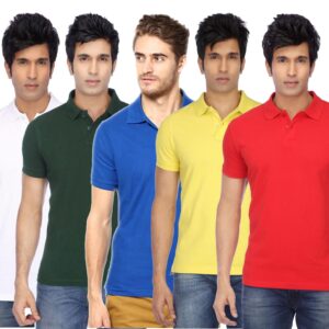 Ketex Cotton Blend Half Sleeves Polo Tshirt (Pack of 5)