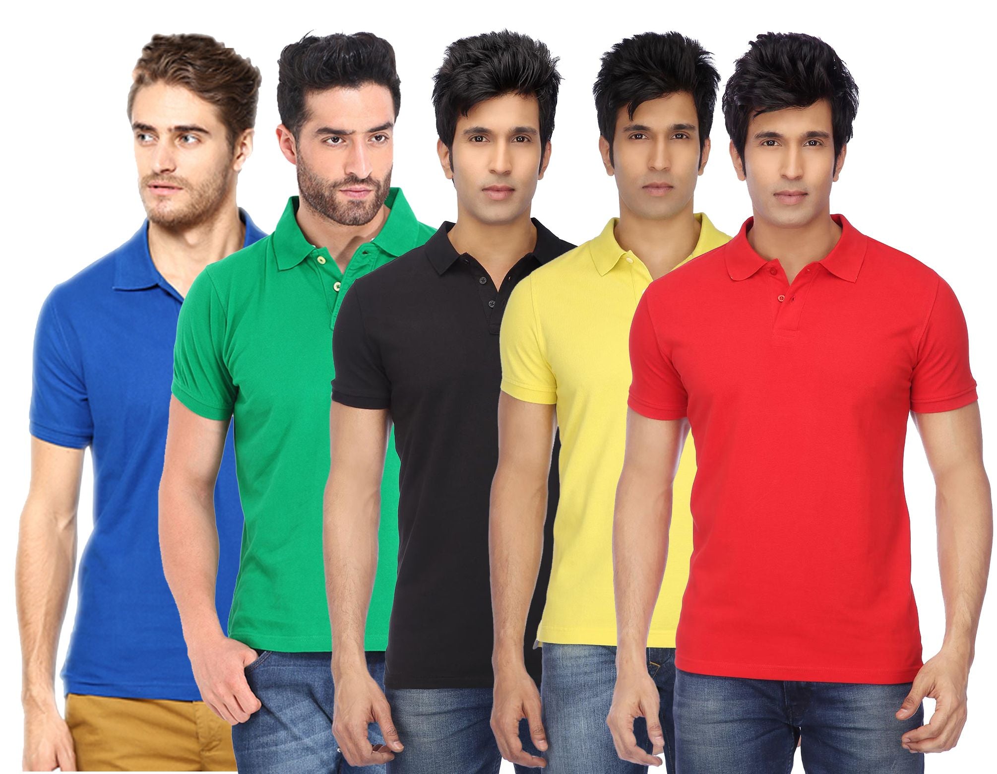 Ketex Cotton Blend Half Sleeves Polo Tshirt (Pack of 5)