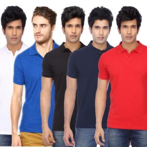 Ketex Cotton Blend Half Sleeves Polo Tshirt (Pack of 5)
