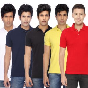 Ketex Cotton Blend Half Sleeves Polo Tshirt (Pack of 5)