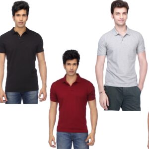 Ketex Cotton Blend Half Sleeves Polo Tshirt (Pack of 5)