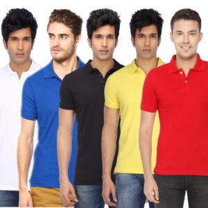Ketex Cotton Blend Half Sleeves Polo Tshirt (Pack of 5)