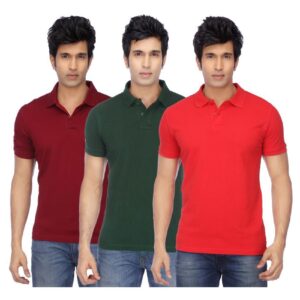 Ketex Cotton Blend Half Sleeves Polo Tshirt (Pack of 3)