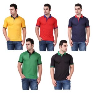 Ketex Cotton Blend Half Sleeves Polo Tshirt (Pack of 5)