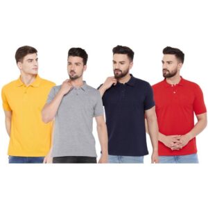 Ketex Cotton Blend Half Sleeves Polo Tshirt (Pack of 4)