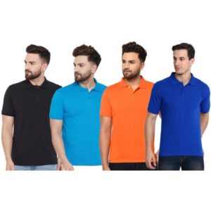 Ketex Cotton Blend Half Sleeves Polo Tshirt (Pack of 4)