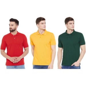 Ketex Cotton Blend Half Sleeves Polo Tshirt (Pack of 3)
