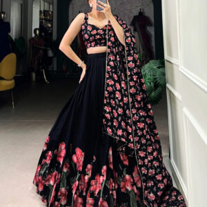 The Perfect Blend of Tradition And Sparkle Lehenga Choli (Black)