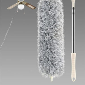 Microfiber Duster for Cleaning Telescopic Extension Long Pole Bendable Head, Scratch-Resistant Cover