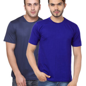 Ketex Round Neck Men's Polyester Blend Dri Fit T-Shirts (Pack of 2)