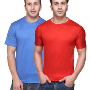 Ketex Round Neck Men's Polyester Blend Dri Fit T-Shirts (Pack of 2)