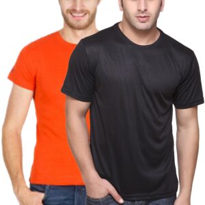 Ketex Round Neck Men's Polyester Blend Dri Fit T-Shirts (Pack of 2)
